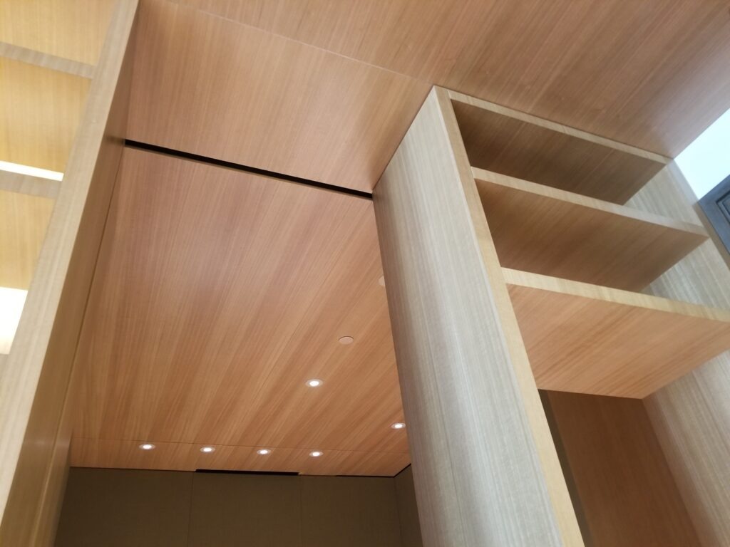 Ceiling look of a closet